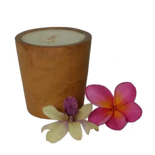 Product image of the product “Wooden tlight, made of teak wood, 8 cm dia, 8.5 cm Height ”